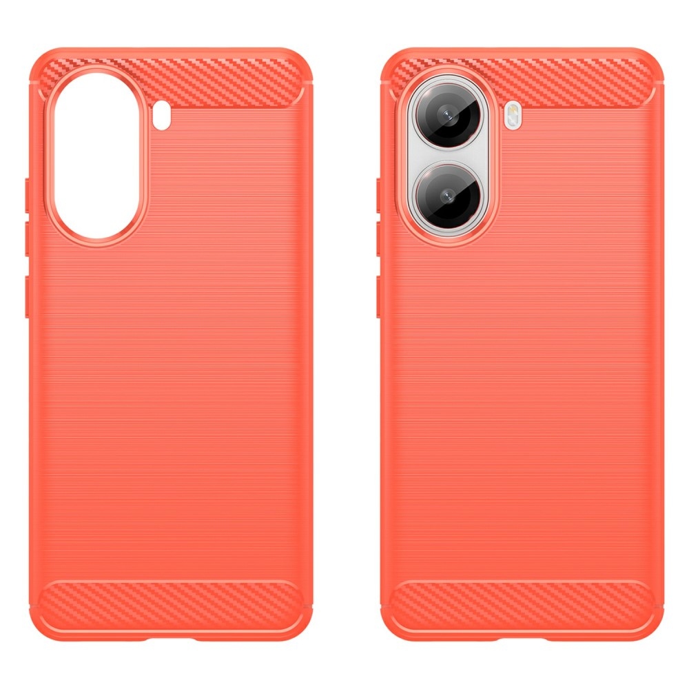 Carbon odolný gelový obal na Xiaomi Poco X7 Pro 5G - červený