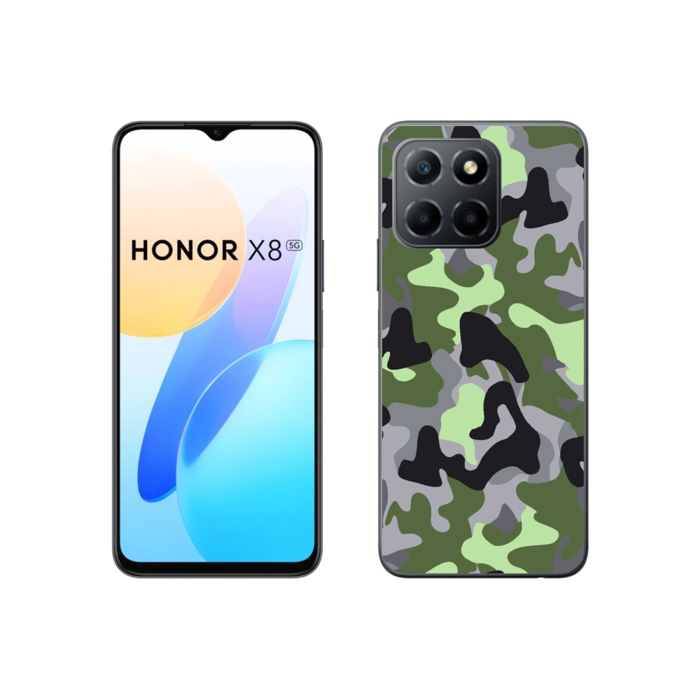 Gelový kryt mmCase na Honor X8 5G/70 Lite 5G - maskáčový vzor 7