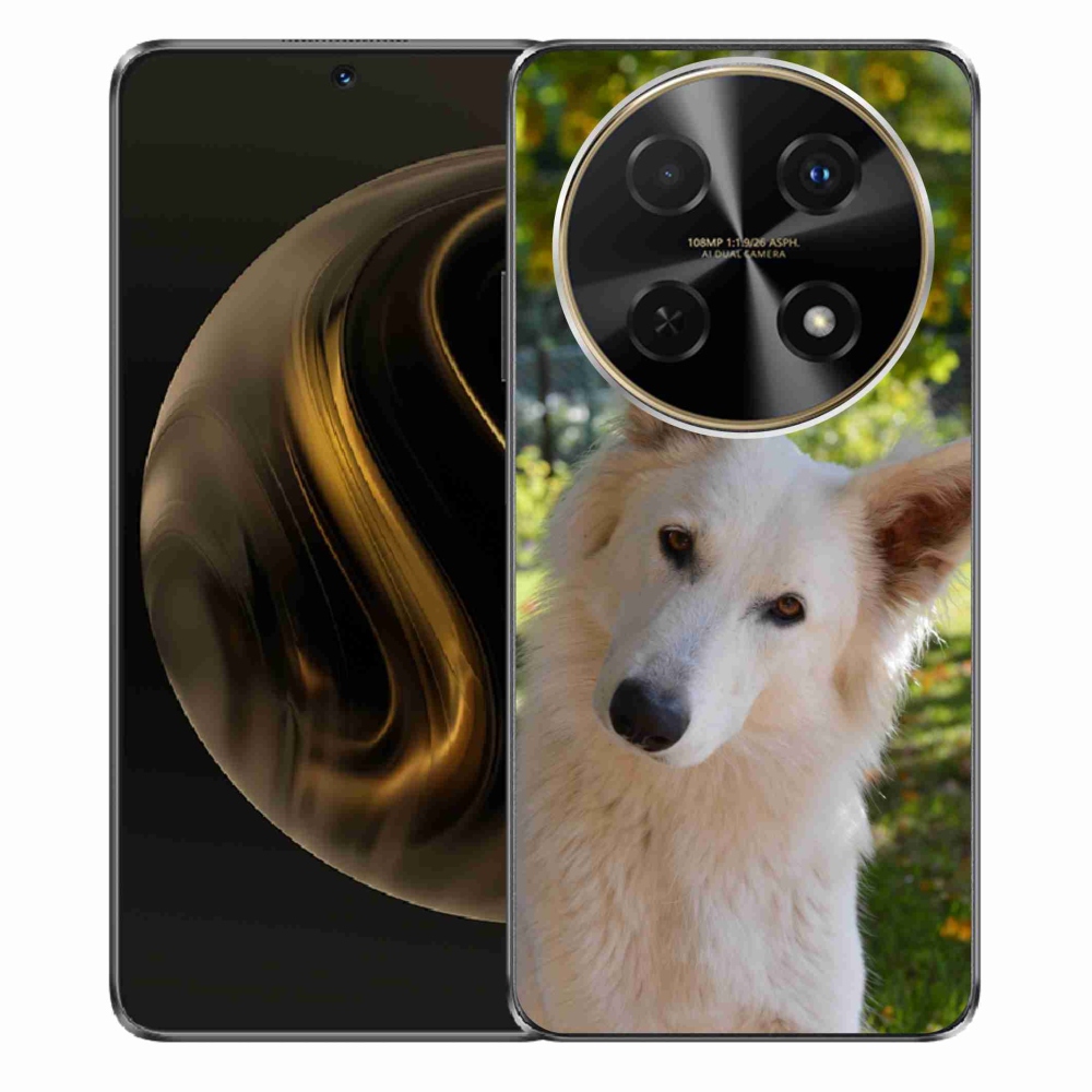 Gelový kryt mmCase na Huawei Nova 12i - bílý švýcarský ovčák 1