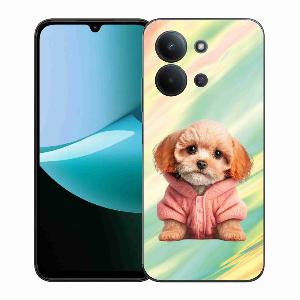 Gelový kryt mmCase na Xiaomi Redmi 15C 4G (171mm)/Poco C85 4G (171mm) - štěně ve svetru