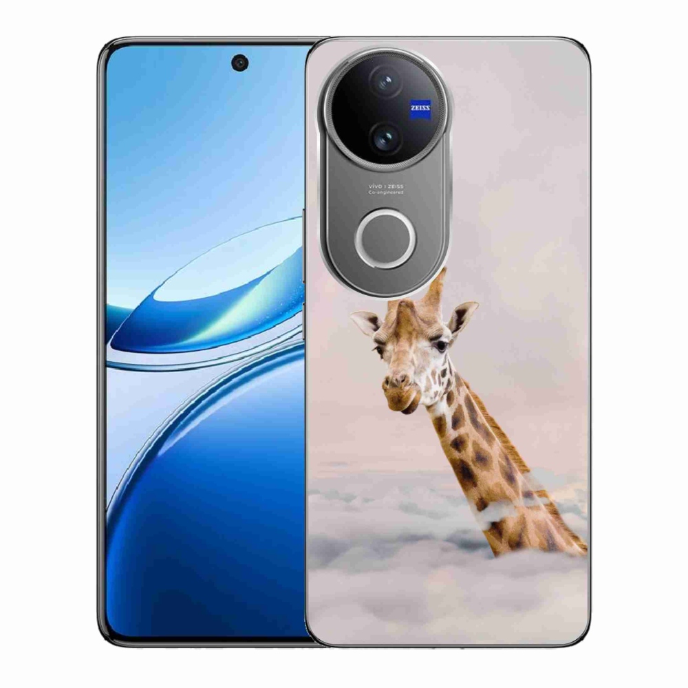 Gelový kryt mmCase na Vivo V50 5G - žirafa v oblacích