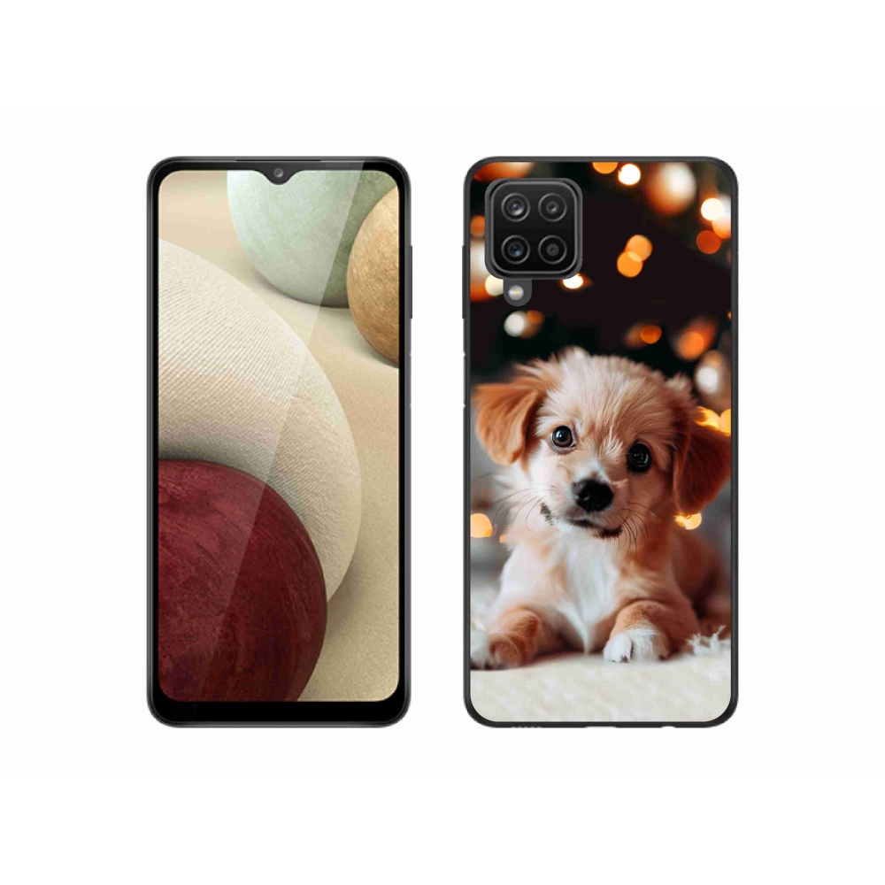 Gelový kryt mmCase na Samsung Galaxy A12 - štěňátko