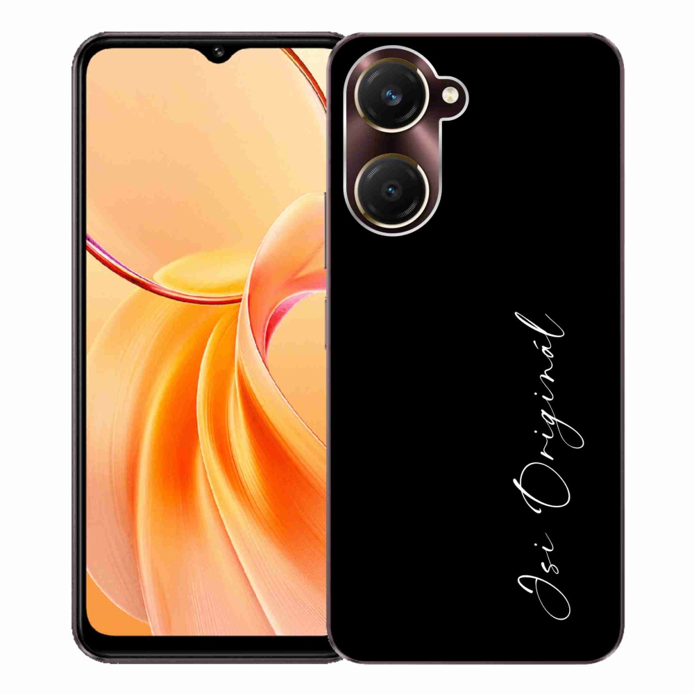 Gelový kryt mmCase na Vivo Y28s 5G - jsi originál černé pozadí