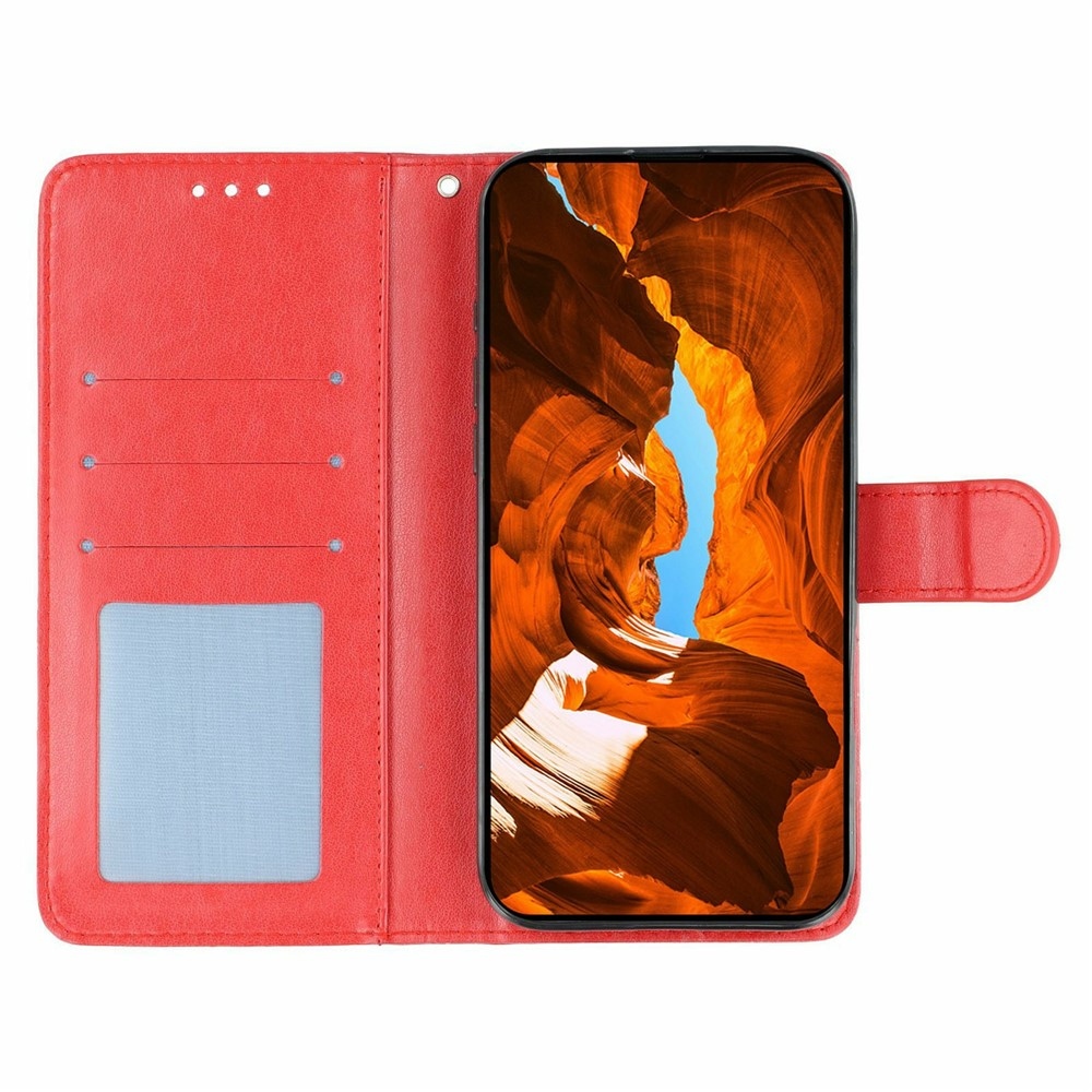 Roses knížkové pouzdro na Xiaomi Redmi 15 5G - červené