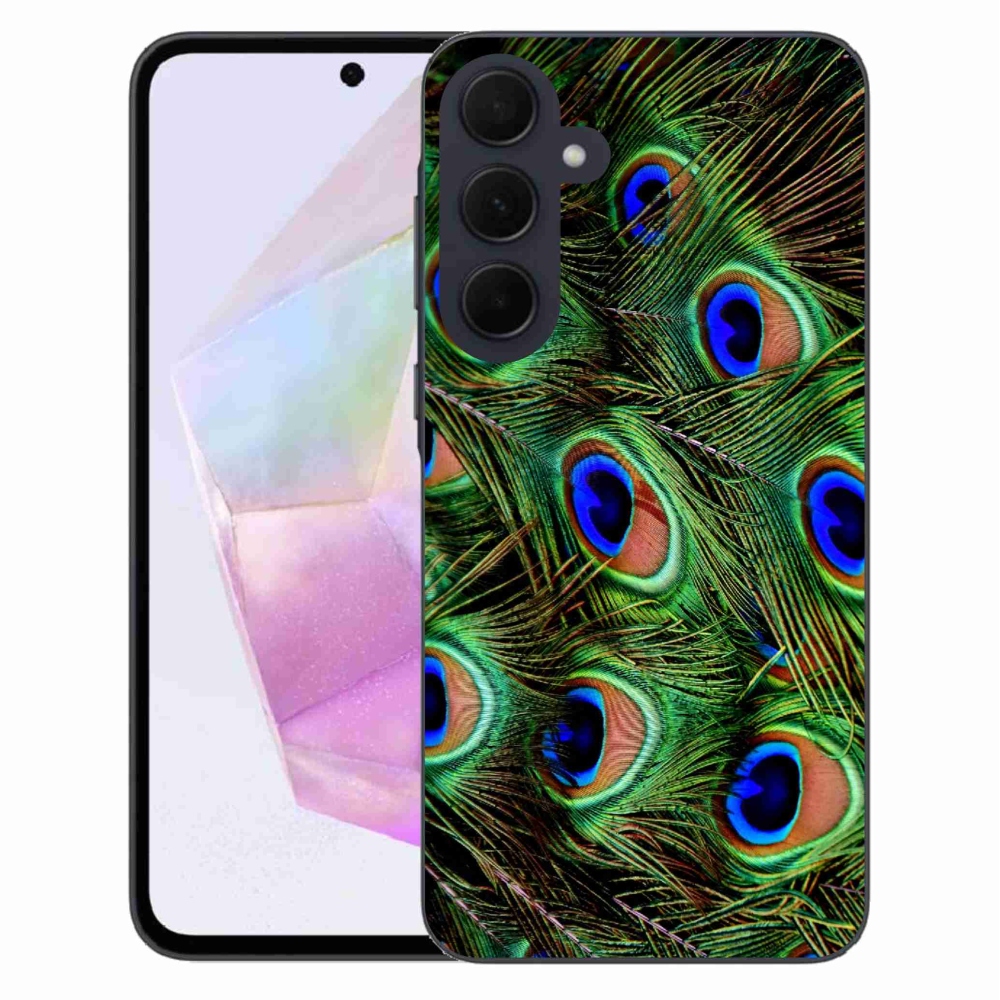 Gelový kryt mmCase na Samsung Galaxy A35 5G - paví peří