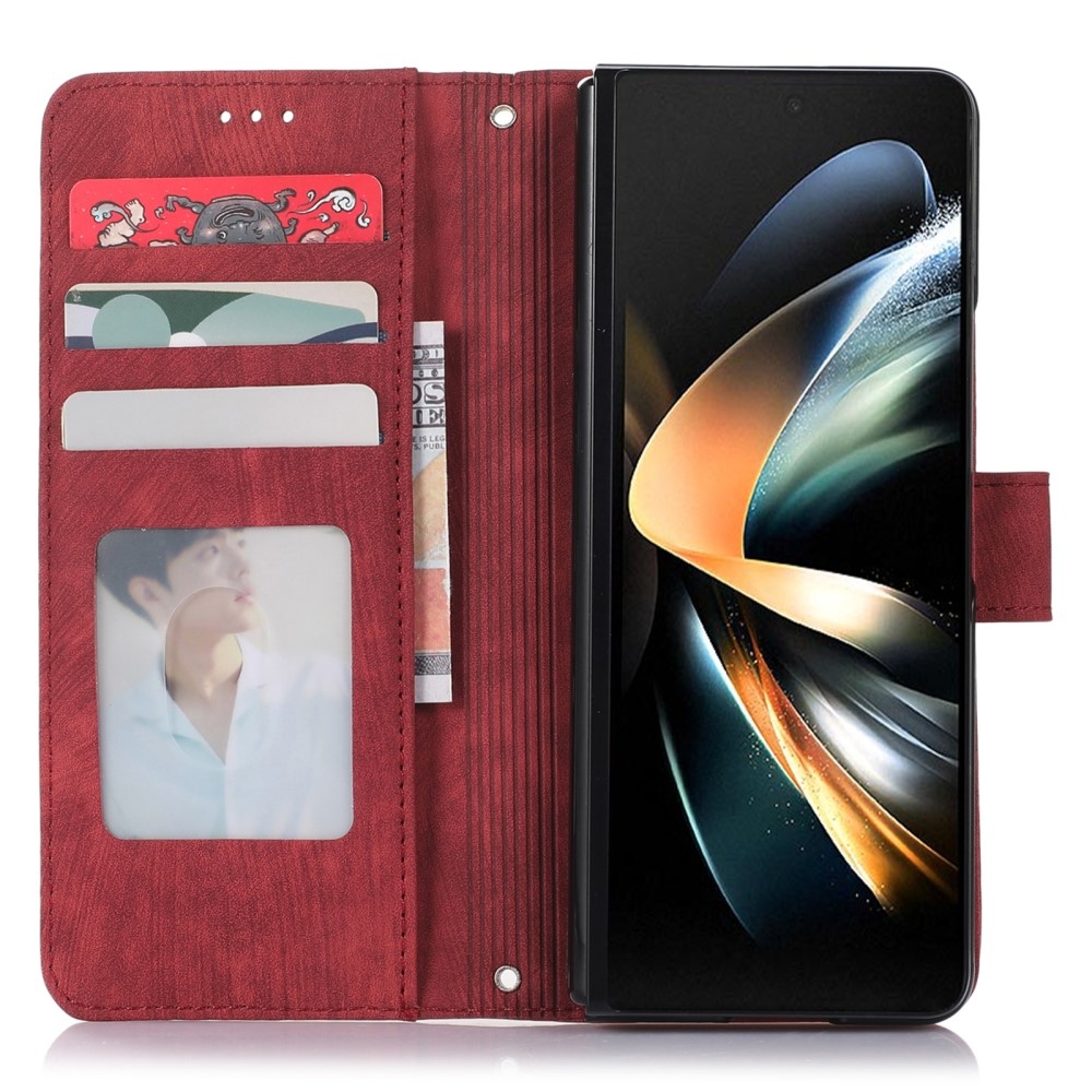 Wallet knížkové pouzdro na Samsung Galaxy Z Fold5 5G - červené