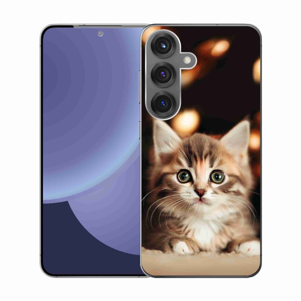 Gelový kryt mmCase na Samsung Galaxy S25 - roztomilé kotě 2