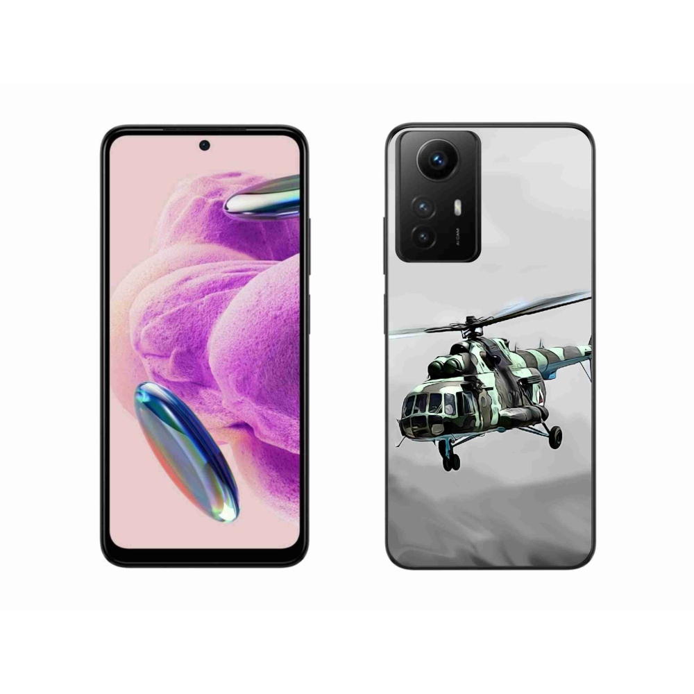 Gelový kryt mmCase na Xiaomi Redmi Note 12S - vojenský vrtulník