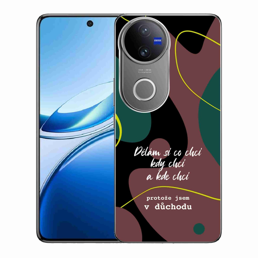 Gelový kryt mmCase na Vivo V50 5G - vtipný text 10 černé pozadí
