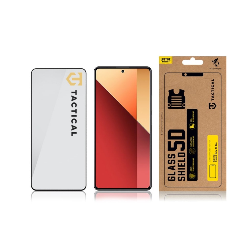 Tactical Glass Shield 5D sklo pro Xiaomi Redmi Note 13 Pro 4G/5G / Poco X6 5G Black