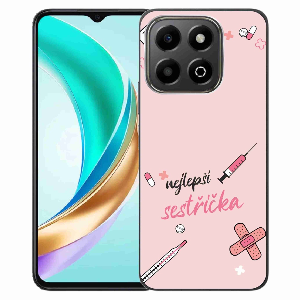 Gelový kryt mmCase na Honor X6b - nejlepší sestřička růžové pozadí