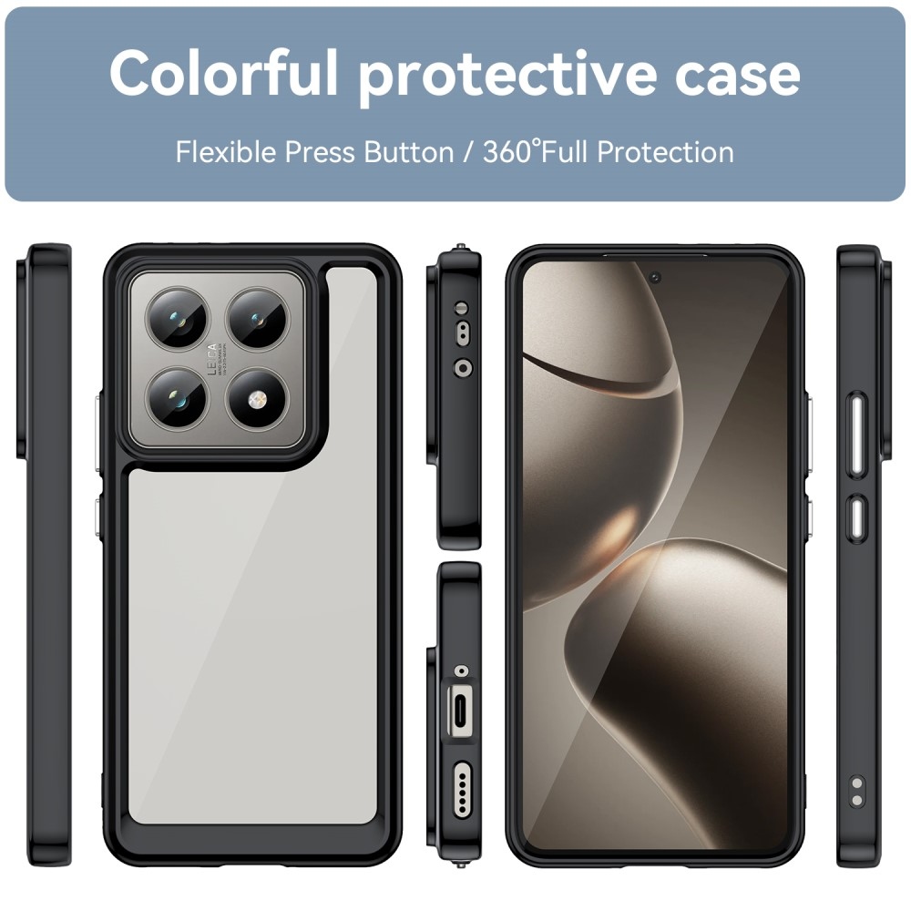 Gelový obal s pevnými zády na Xiaomi 14T/14T Pro - černý