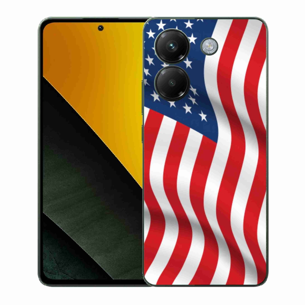 Gelový kryt mmCase na Xiaomi Poco M7 Pro 5G - USA vlajka