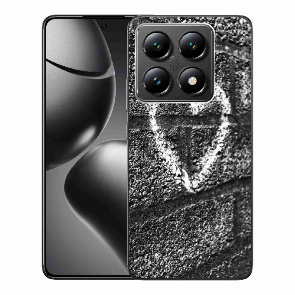 Gelový kryt mmCase na Xiaomi 14T - srdce na zdi