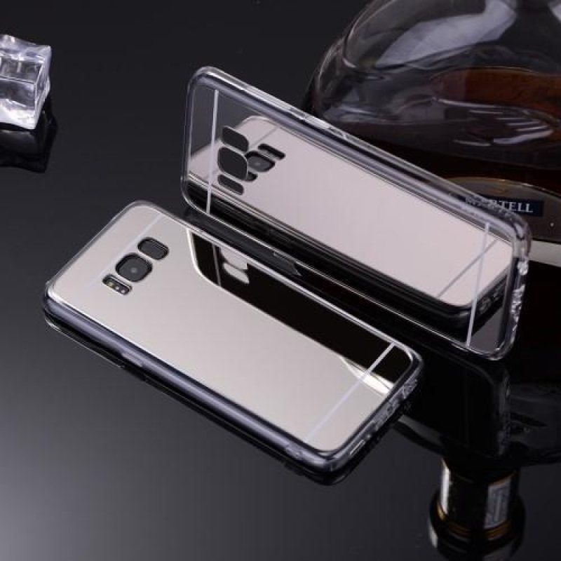 Zrcadlový gelový obal na Samsung Galaxy S8 Plus - stříbrný