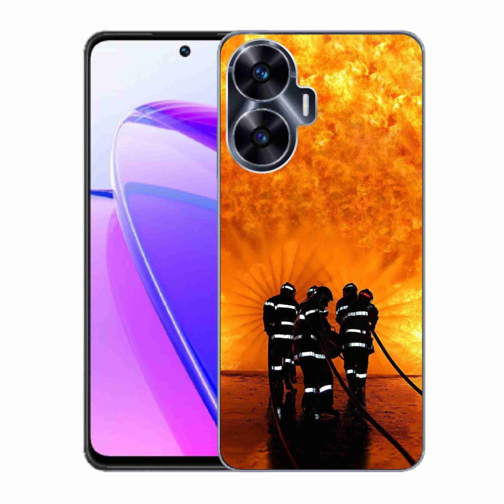Gelový kryt mmCase na Realme C55 - požár