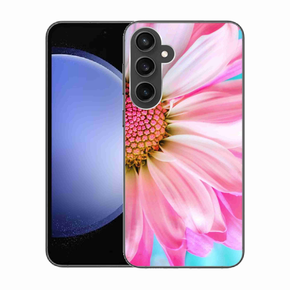 Gelový kryt mmCase na Samsung Galaxy S23 FE - růžová květina
