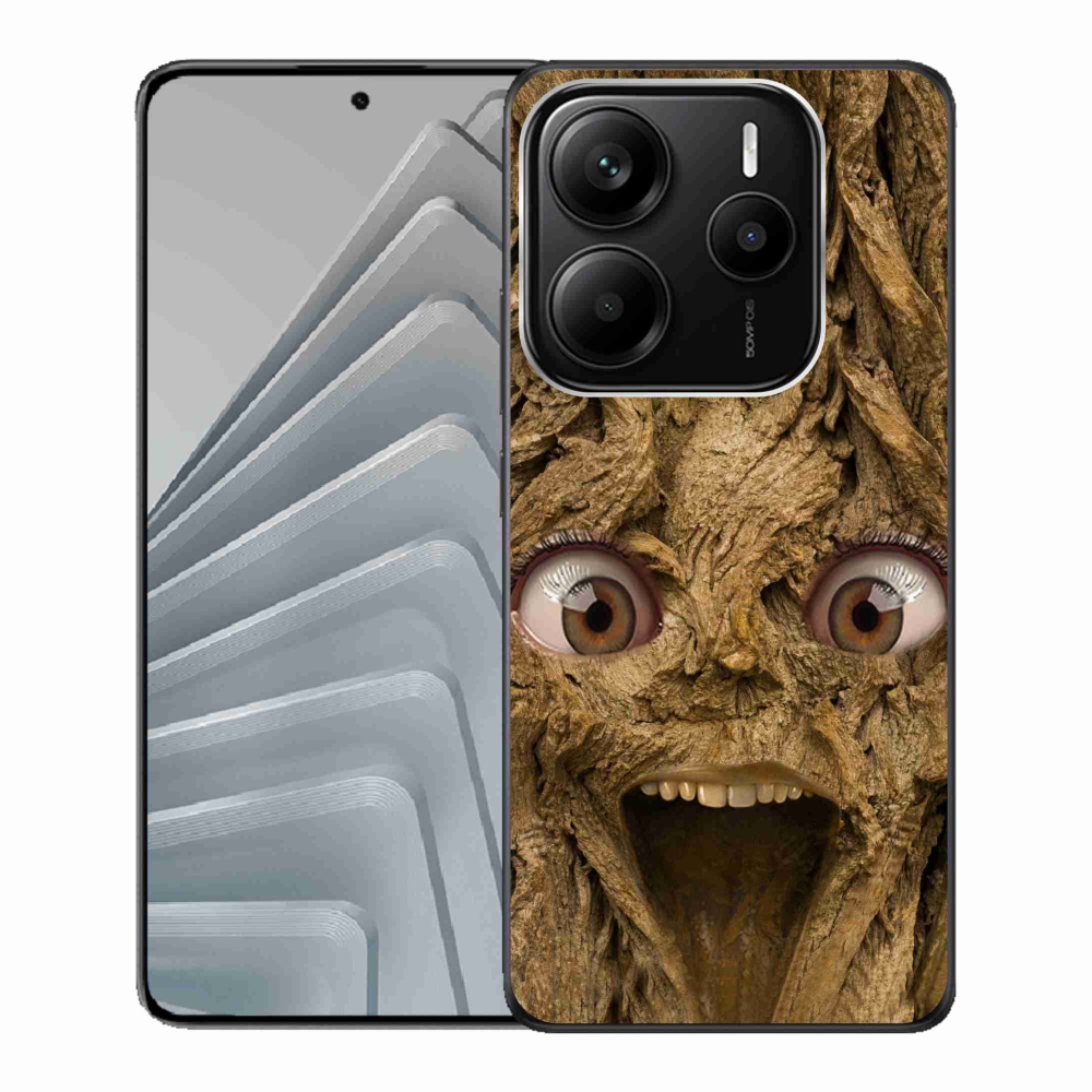 Gelový kryt mmCase na Xiaomi Redmi Note 14 5G - veselý strom s očima