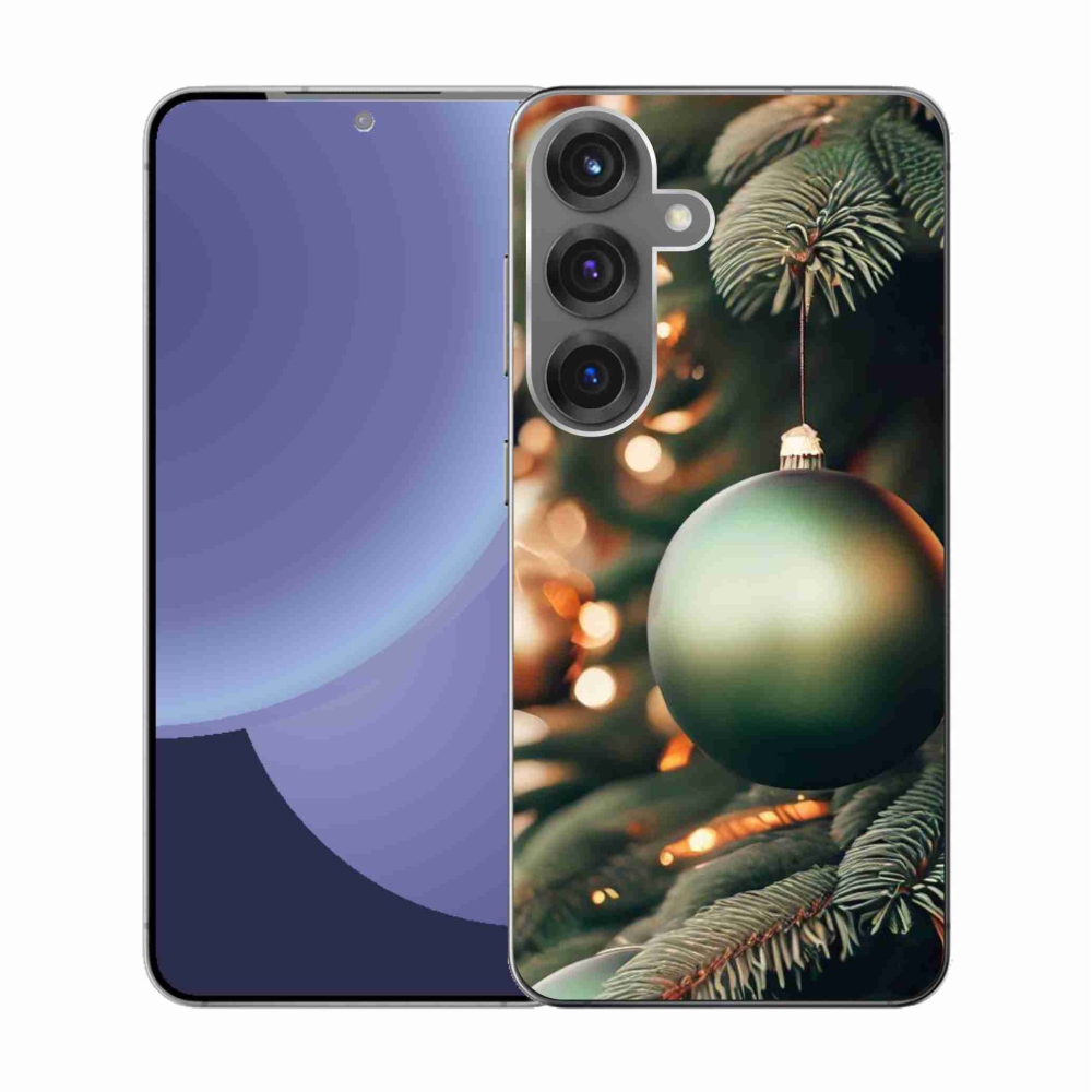 Gelový kryt mmCase na Samsung Galaxy S25 - vánoční ozdoby 1