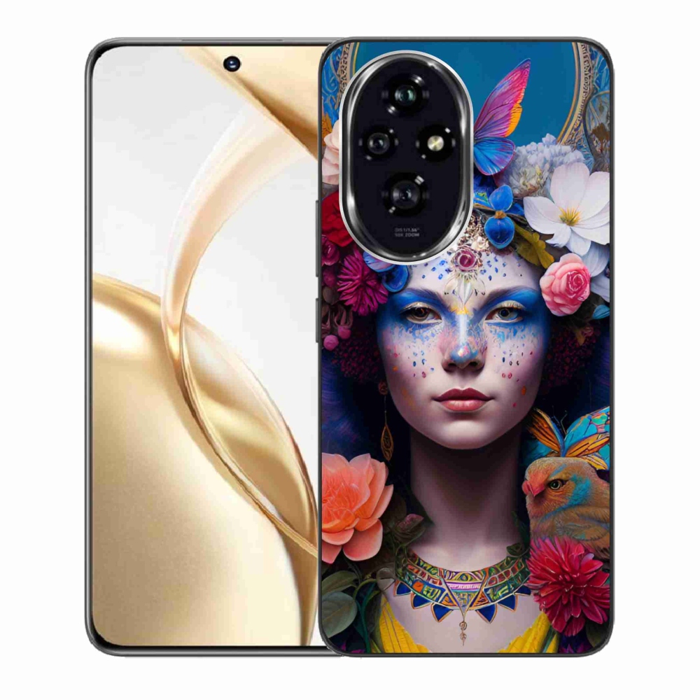 Gelový kryt mmCase na Honor 200 5G - žena s květinami