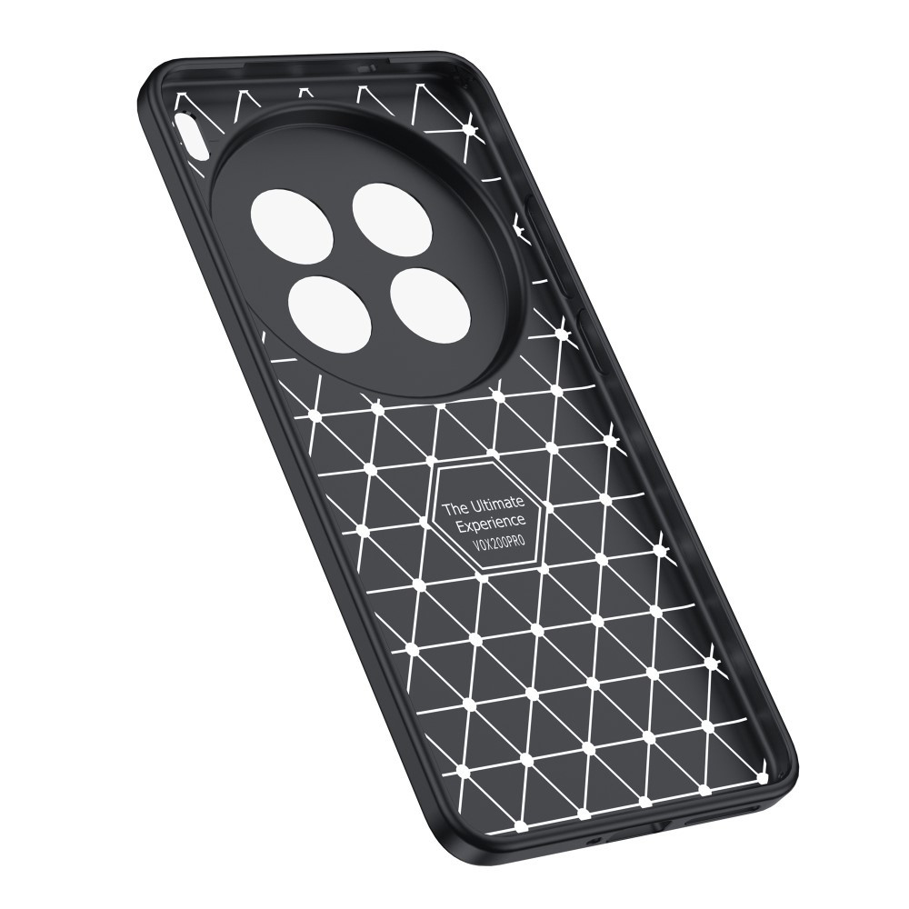 Litchi odolný gelový obal na Vivo X200 Pro 5G - černý