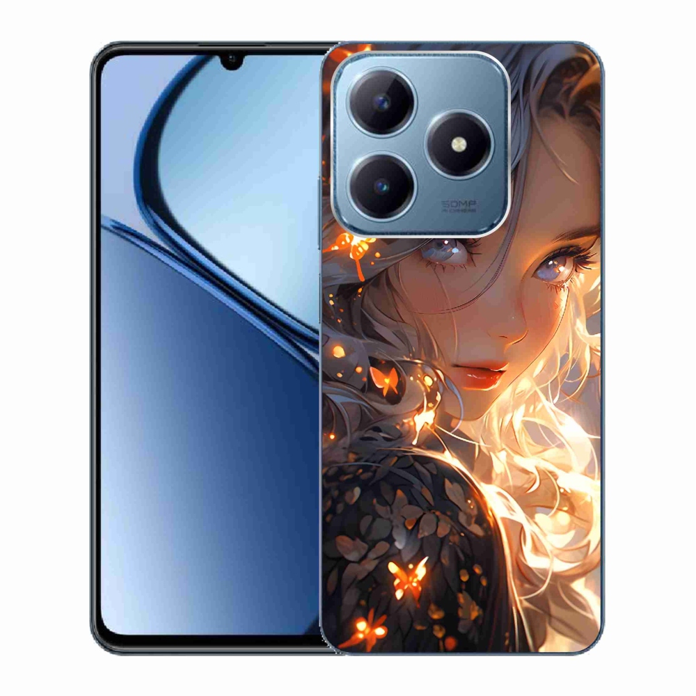 Gelový kryt mmCase na Realme C63 - dívka a motýli