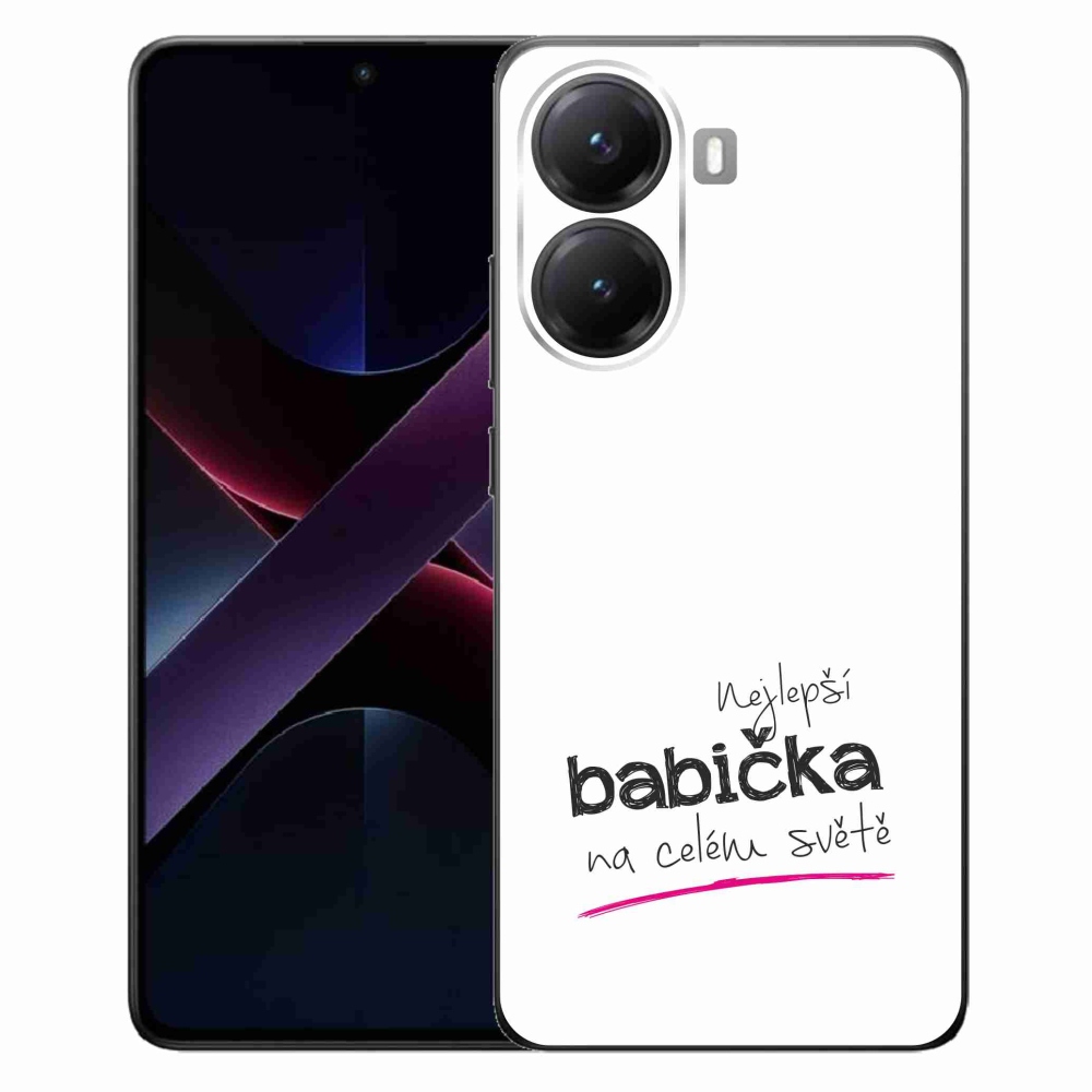 Gelový kryt mmCase na Xiaomi Poco X7 Pro 5G - nejlepší babička 4 bílé pozadí