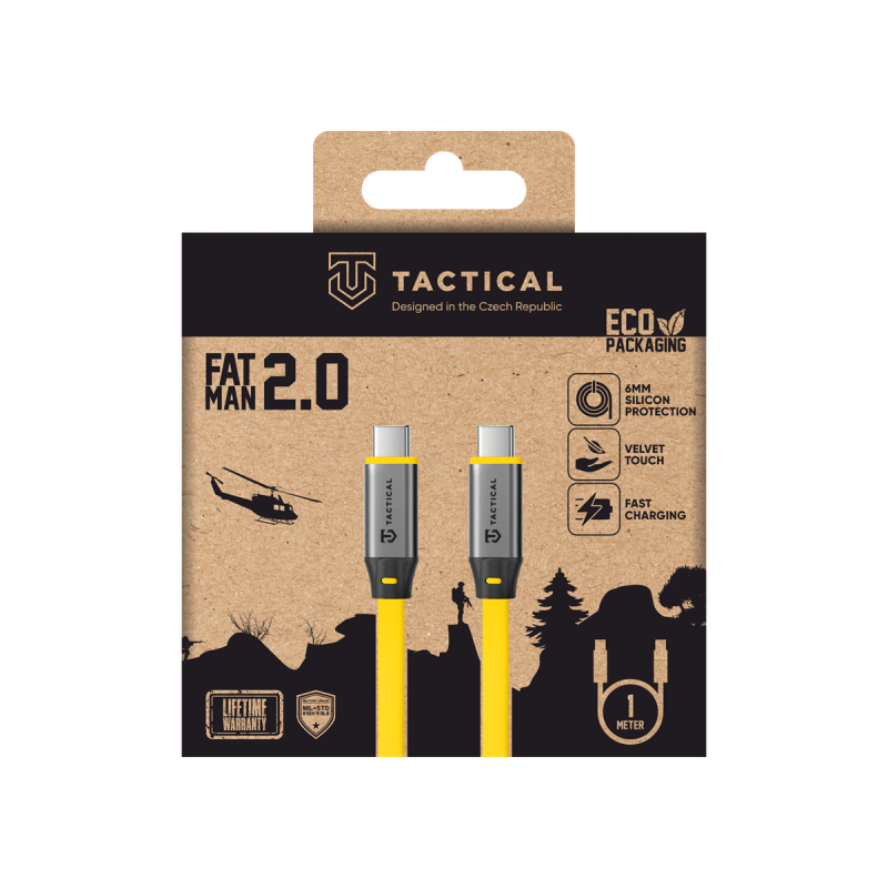 Tactical Fat Man 2.0 Cable USB-C/USB-C 1m Yellow
