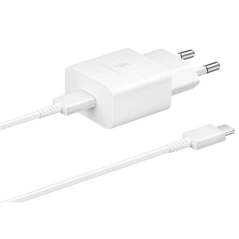 EP-T1510XWE Samsung USB-C 15W Cestovní nabíječka + USB-C Datový Kabel White