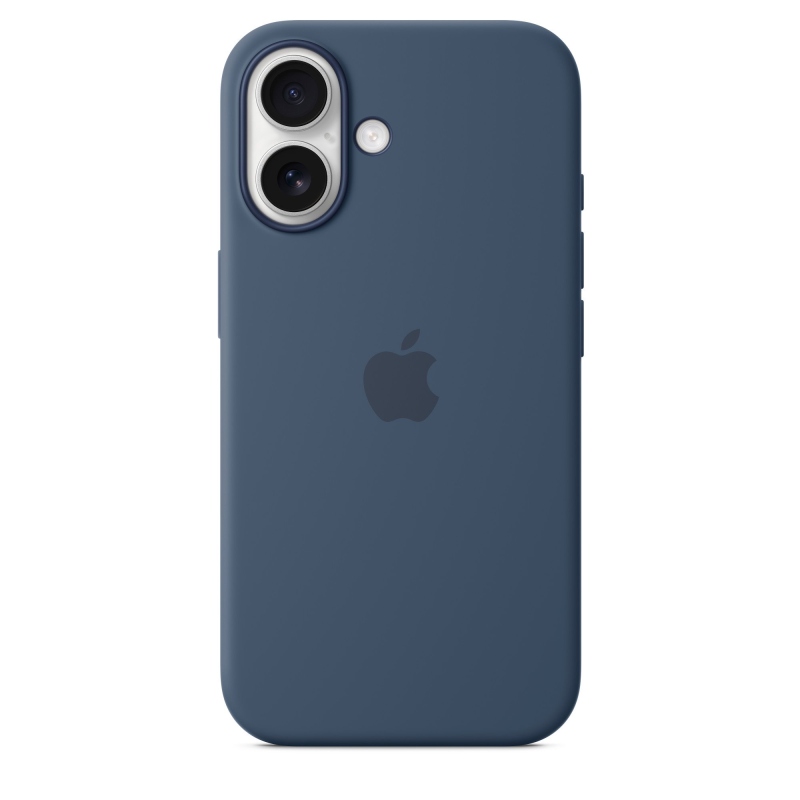MYY23ZM/A Apple Silikonový Kryt vč. Magsafe pro iPhone 16 Denim
