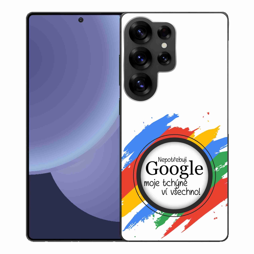 Gelový kryt mmCase na Samsung Galaxy S25 Ultra - tchýně ví všechno bílé pozadí