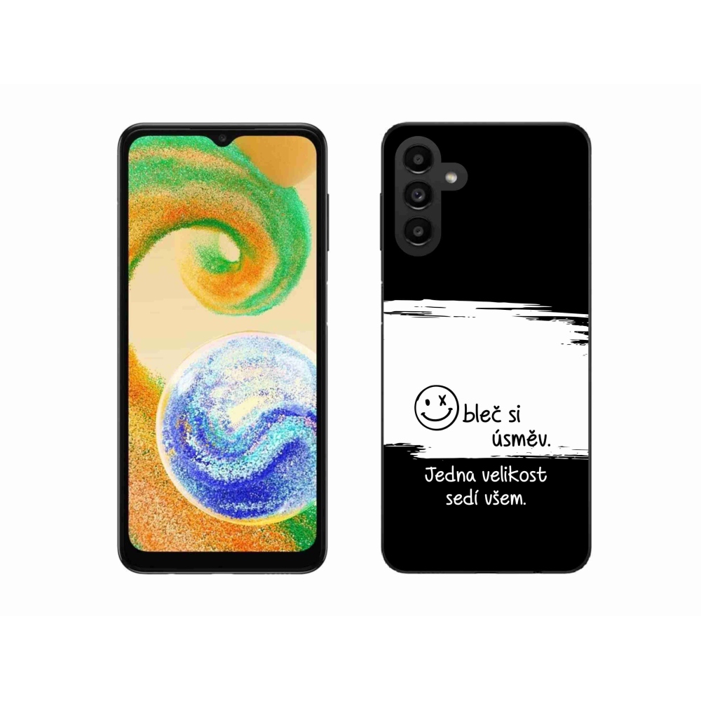 Gelový kryt mmCase na Samsung Galaxy A04s (164.7x76.7x9.1mm) - vtipný text 8 bíločerné pozadí