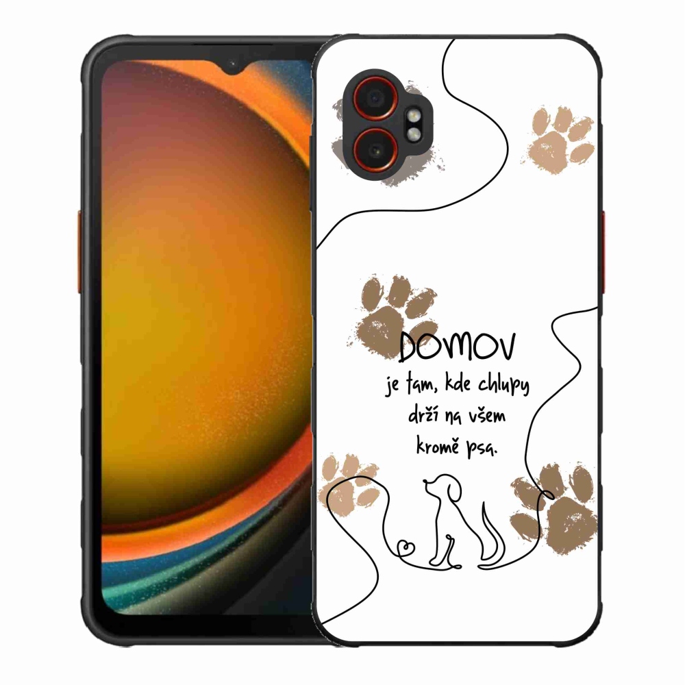 Gelový kryt mmCase na Samsung Galaxy Xcover 7 Pro - psí motiv bílé pozadí