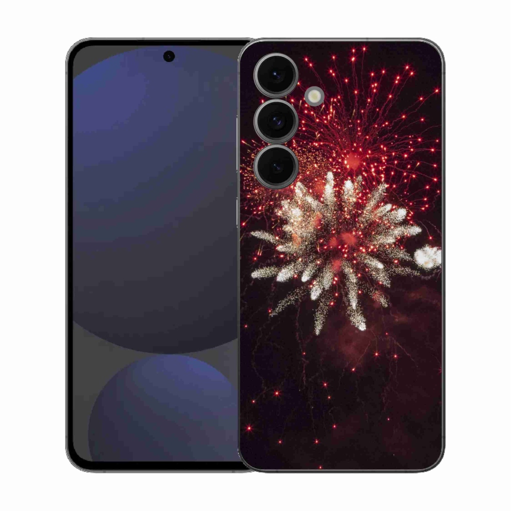 Gelový kryt mmCase na Samsung Galaxy S25 FE - ohňostroj