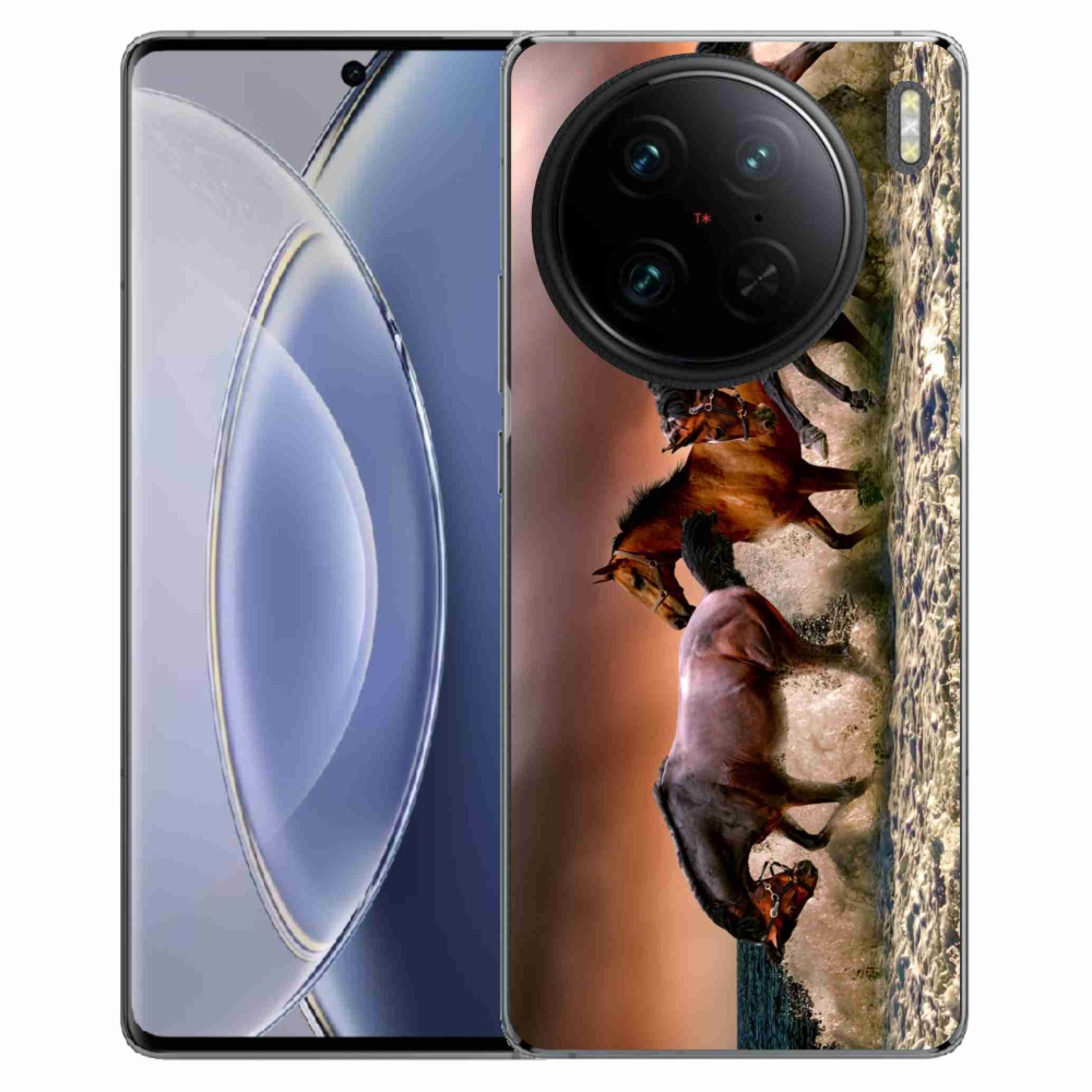 Gelový obal mmCase na Vivo X90 Pro - koně 1