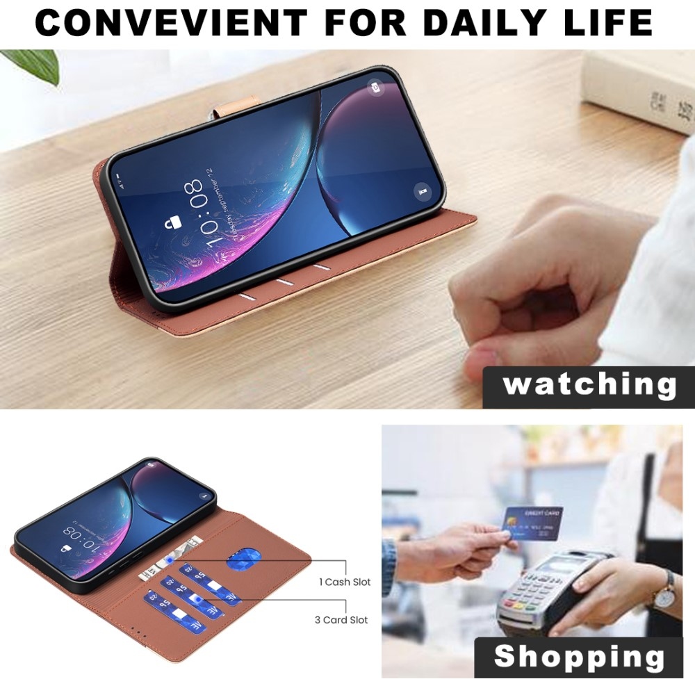 BNF DUO knížkové pouzdro na Realme 14 5G - hnědé