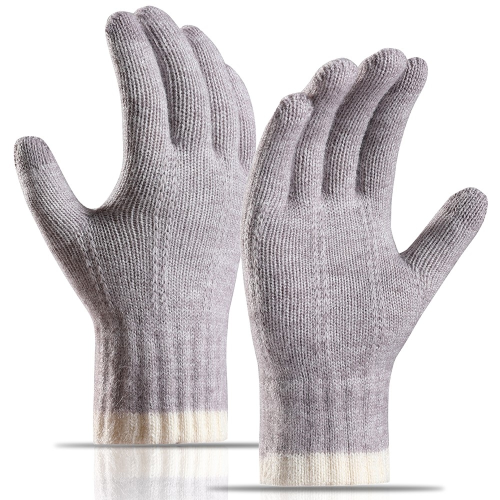 Decor dámské dotykové zimní rukavice - světlefialové