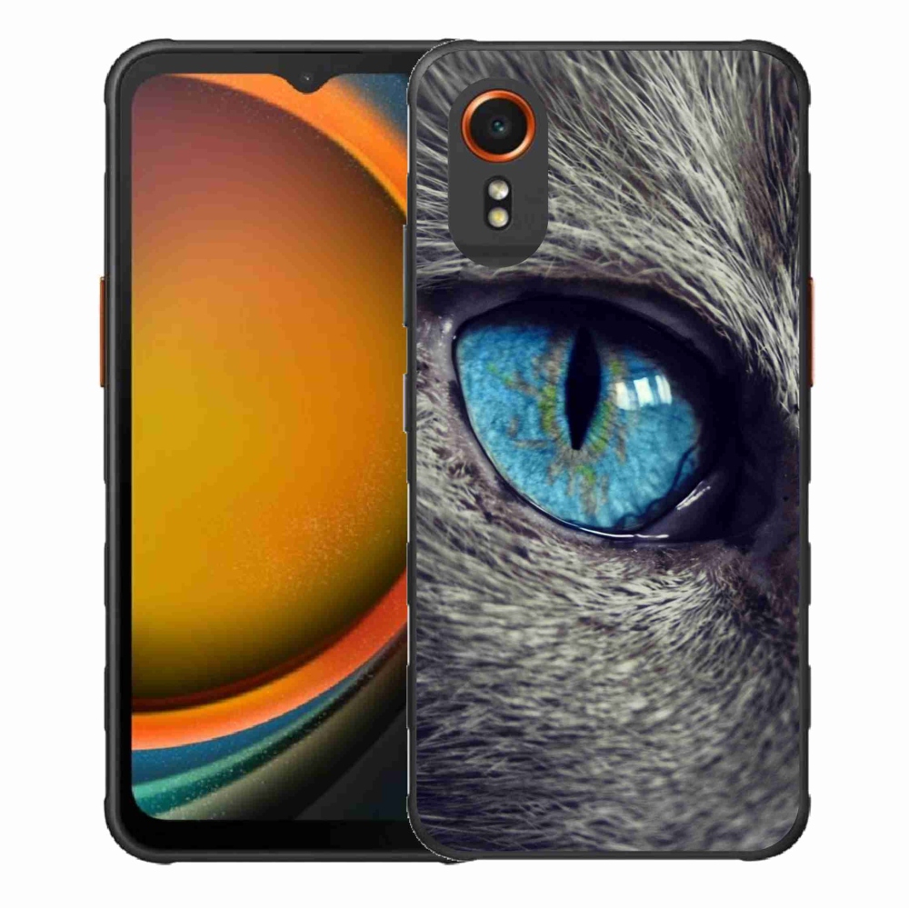 Gelový kryt mmCase na Samsung Galaxy Xcover 7 - modré kočičí oko