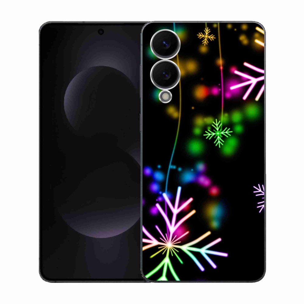Gelový kryt mmCase na Samsung Galaxy S25 Edge - barevné vločky