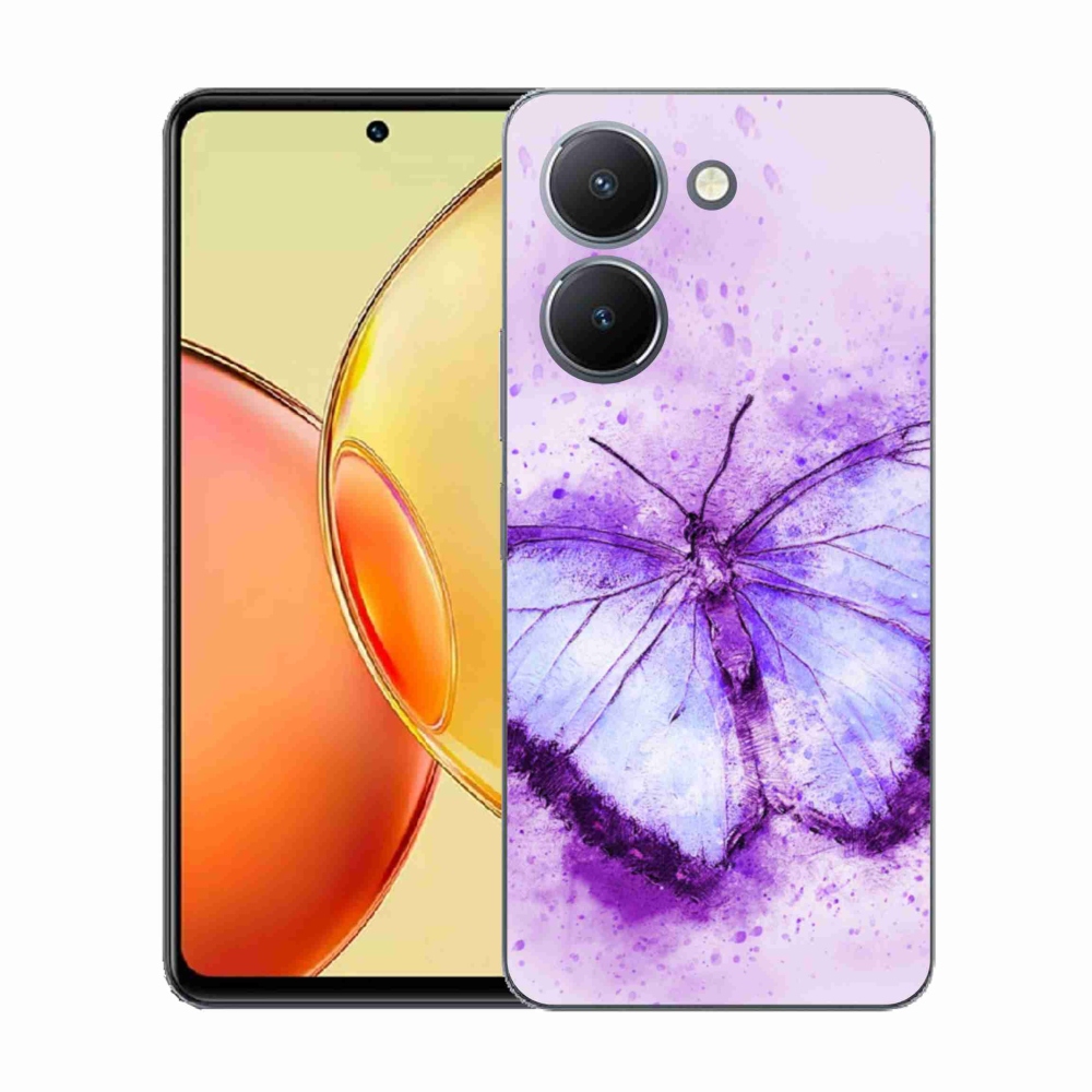 Gelový kryt mmCase na Vivo Y36 - fialový motýl