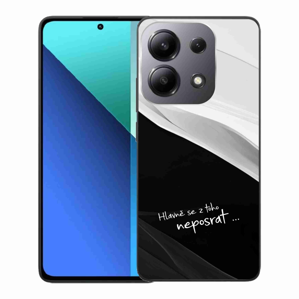 Gelový kryt mmCase na Xiaomi Redmi Note 13 - vtipný text 13 černobílé pozadí
