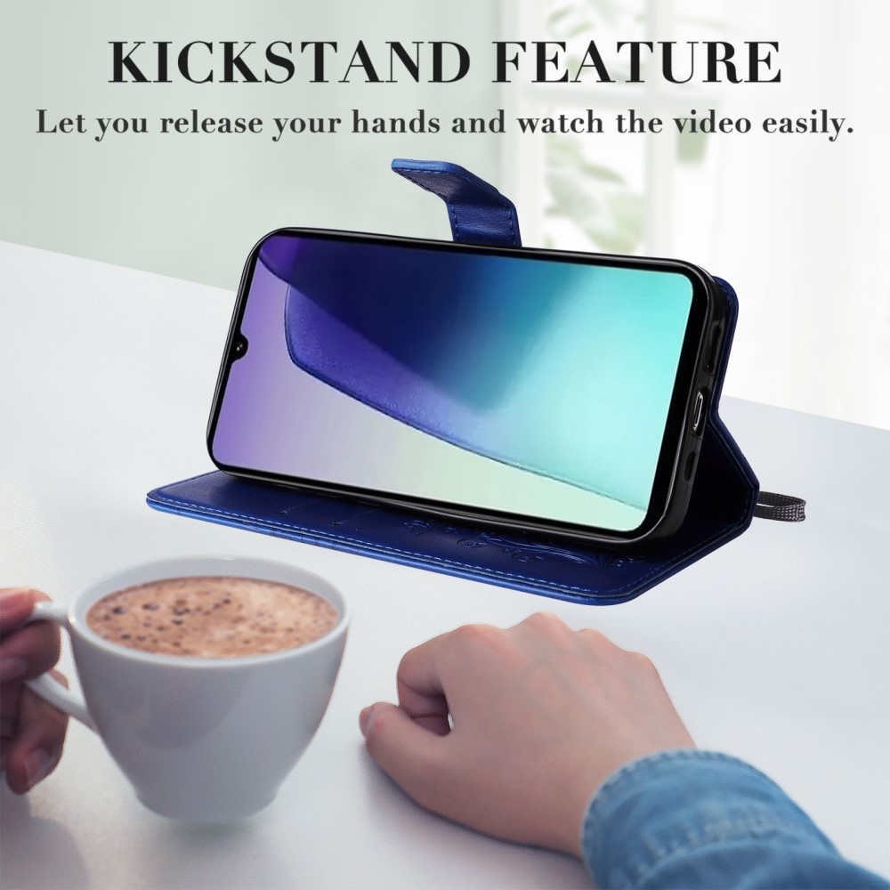 Big Butterfly knížkové pouzdro na Xiaomi Redmi 14C/Poco C75 - modré
