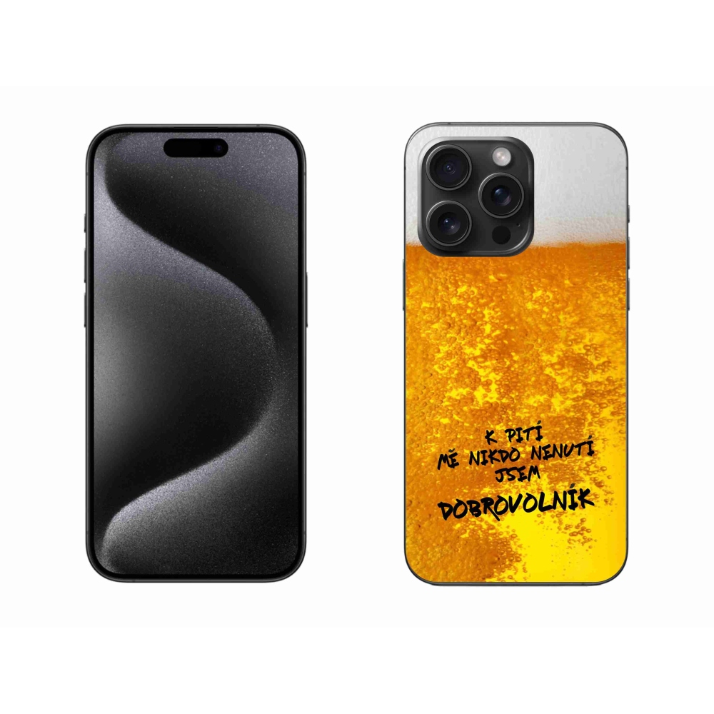 Gelový kryt mmCase na iPhone 15 Pro Max - pivní motiv 4