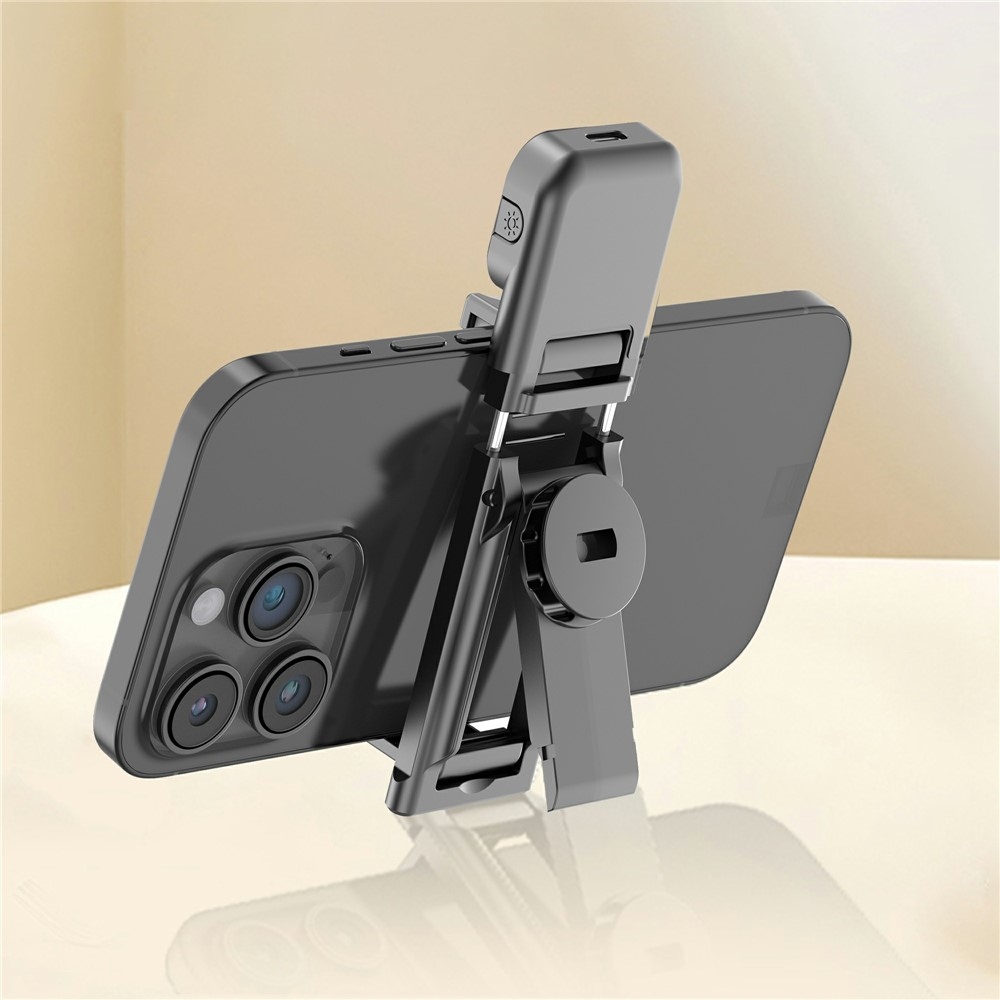 Q21S mini selfie tyč se stativem, LED světlem a Bluetooth