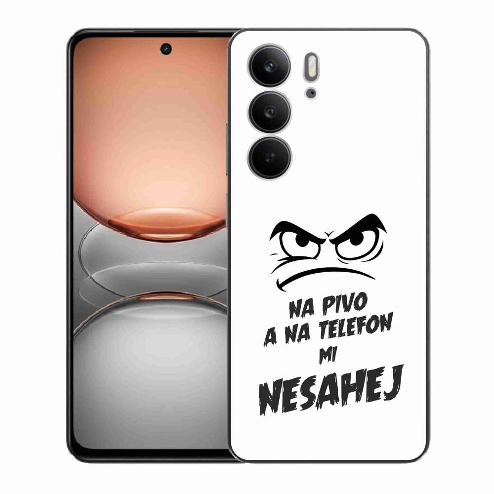Gelový kryt mmCase na Realme C75 - pivní motiv 2 bílé pozadí