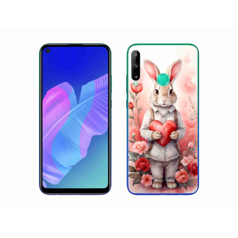 Gelový kryt mmCase na Huawei P40 Lite E - zajíc se srdíčkem