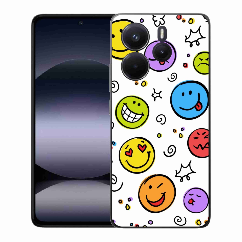 Gelový kryt mmCase na Xiaomi Redmi Note 14 - smajlíci