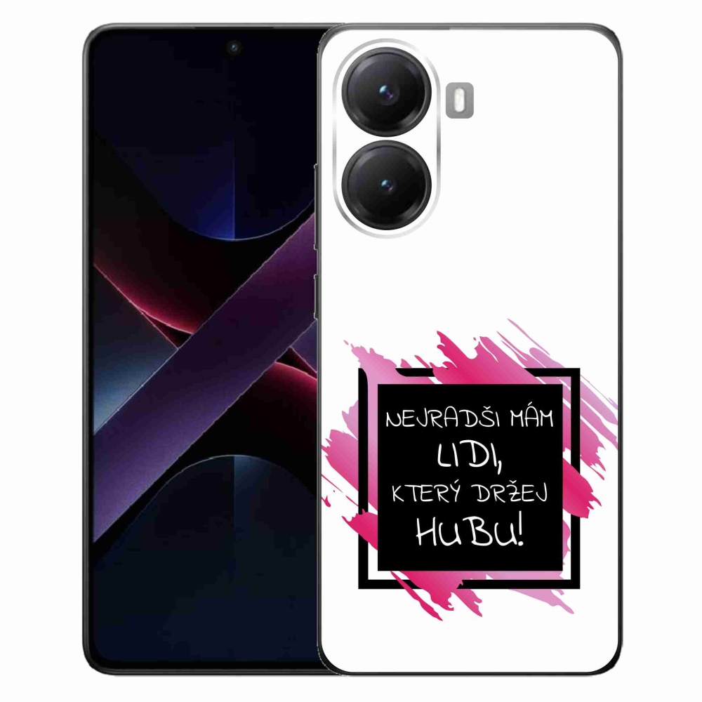 Gelový kryt mmCase na Xiaomi Poco X7 Pro 5G - vtipný text 7 černobílé pozadí