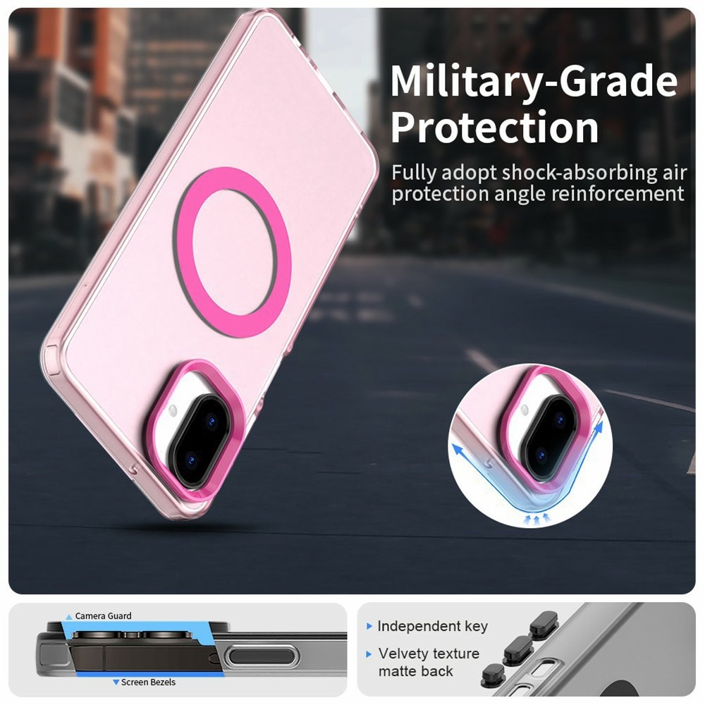 Candy gelový obal MagSafe pro Samsung Galaxy A07 4G - růžový