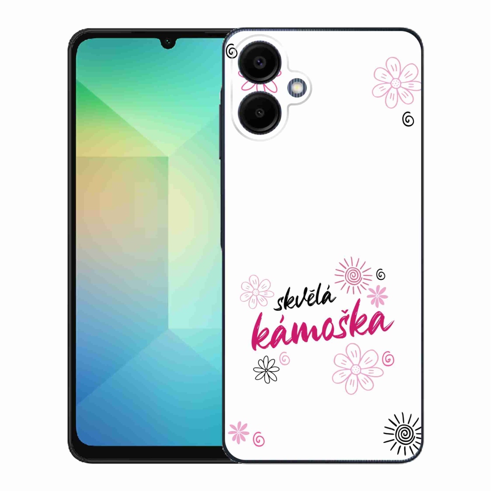 Gelový kryt mmCase na Samsung Galaxy A06 4G - skvělá kámoška bílé pozadí